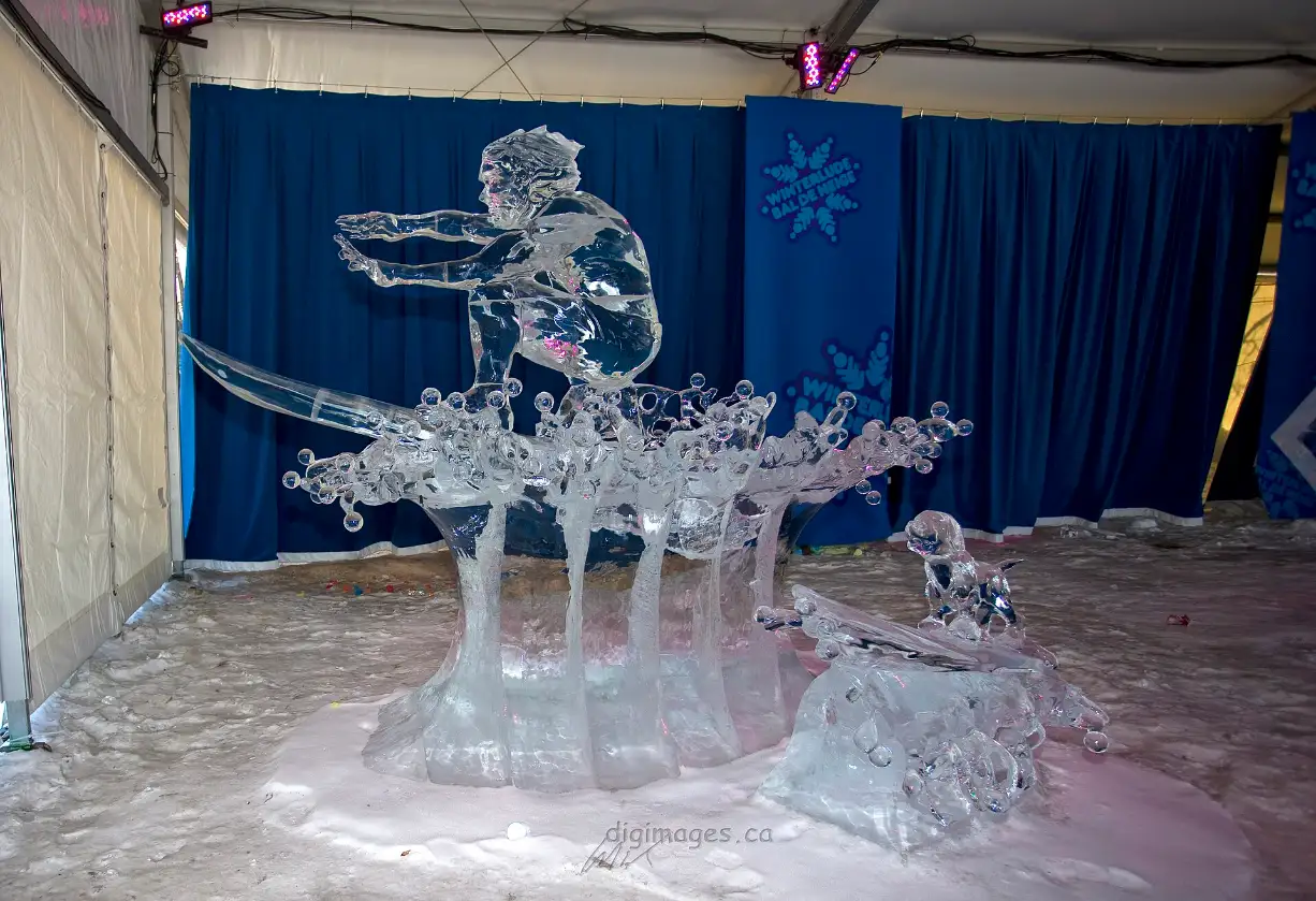 An ice sculpture at Winterlude in Confederation Park