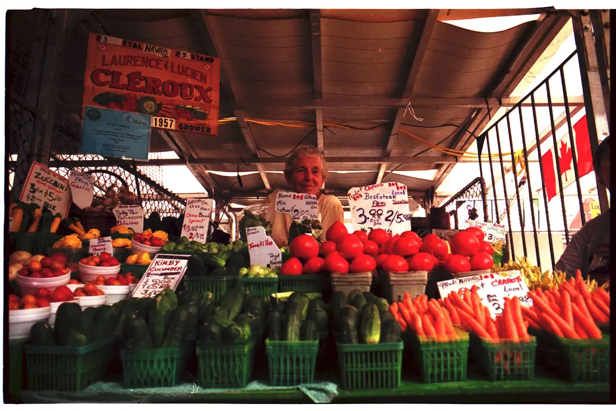 Fresh produce stalls at the ByWard Market
